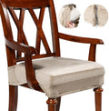 Havawish Extra Wide Dining Chair Seat Covers, Taupe, Velvet, 1 Pcs
