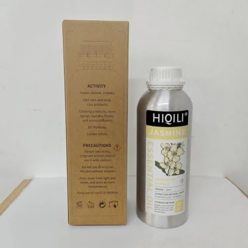 HIQILI Jasmine Essential Oil for Diffuser, Hair & DIY Perfume