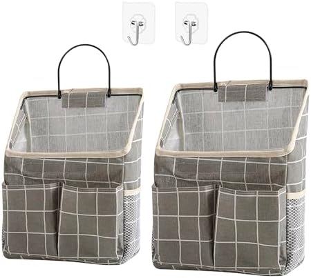 2Pcs Wall Hanging Storage Baskets with Pockets for Home & RV