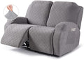VANSOFY Oversized Stretch Recliner Loveseat Cover, Light Gray, 2 Seater