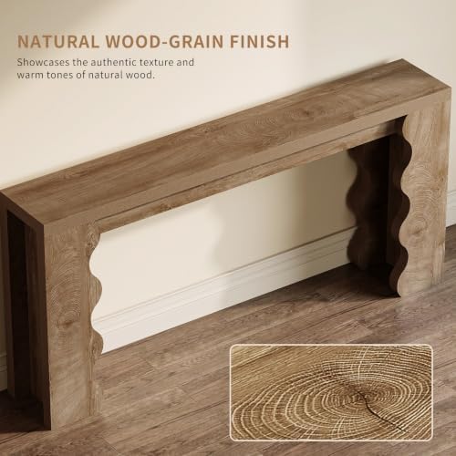 70.9" Farmhouse Entryway Table, Wood Console Table, Behind Couch table