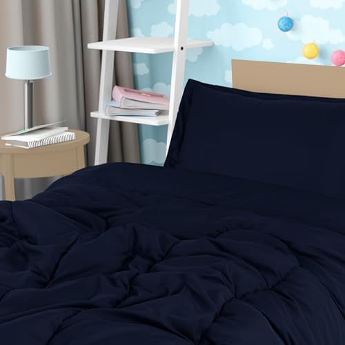 Utopia Bedding 3 Pc Kids Twin Comforter Set, Navy
