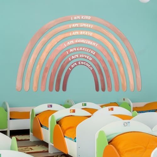 Tinideya Large Watercolor Rainbow Wall Stickers Decal, 77" x 47'', Boho