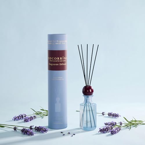 COCORRÍNA Reed Diffuser 8.5 oz Large Capacity Lavender Garden Scent