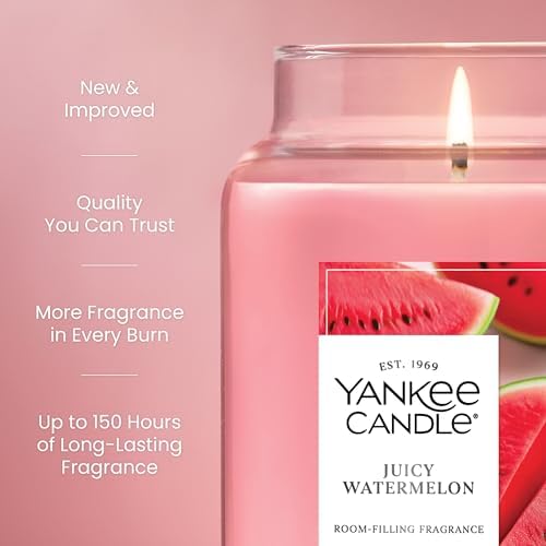Yankee Candle Juicy Watermelon Scented Candle, 22oz Large Jar