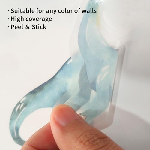 Watercolor Dinosaur Wall Decals for Boys Room, Peel and Stick