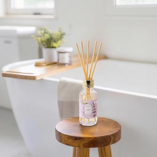 Airkeep Reed Diffuser Oil Set with Reed Sticks,Lavender Garden Aromatherapy Oil Scent Diffuser for Home Office Bathroom Decoration Perfume and Gifts 3.38 oz/100ml