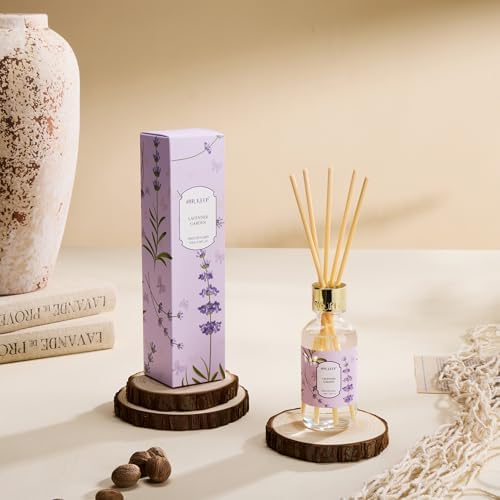 Airkeep Reed Diffuser Oil Set with Reed Sticks,Lavender Garden Aromatherapy Oil Scent Diffuser for Home Office Bathroom Decoration Perfume and Gifts 3.38 oz/100ml