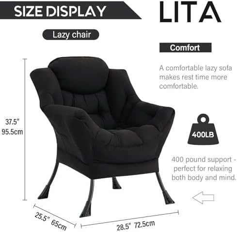 LITA Lazy Chair, Comfy Accent Reading Chair