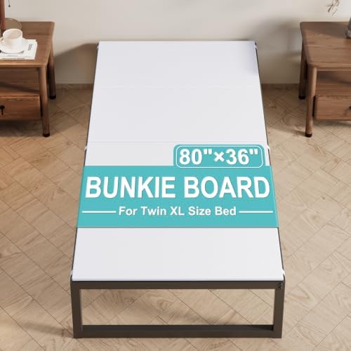 Lutown-Teen Bunkie Board Twin XL High-Density Polymer Bed Support, White