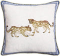 patdrea Designer French Vintage Leopard Printed Pillow Cover,18"x18"