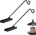 2 Pack 17Inch Deck Hook, Deck Bird Feeder Hanger for Railing 15lbs Capacity
