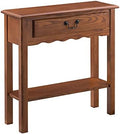 Leick Home Wave Console Table, 28", Medium Oak