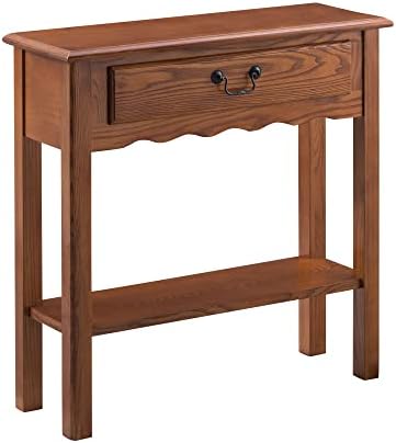 Leick Home Wave Console Table, 28", Medium Oak