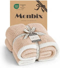 Monbix Soft Throw Blanket for Couch-Cozy Reversible Knitted Blankets