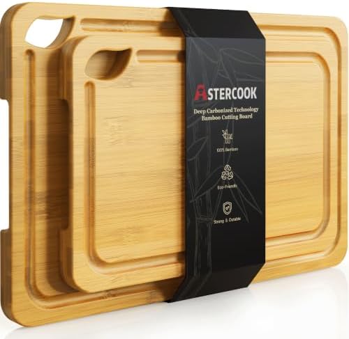 Astercook Nature Bamboo Cutting Boards for Kitchen