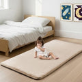 1.3" Thick Baby Bedside Floor Mat for Room, 28x72 Runner Rug, Beige