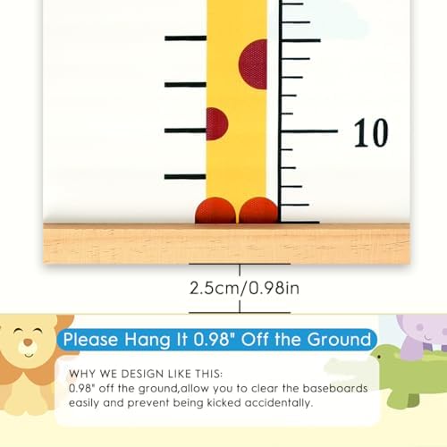 Growth Height Chart for Kids, Removable 79"x7.9" (Giraffe)
