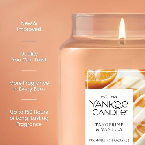 Yankee Candle Tangerine & Vanilla Scented Candle, 22oz Large Jar