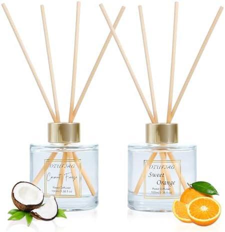 200ml Scent Diffuser with 6 Fiber Sticks, 6.76 oz Reed Diffuser Set