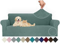 JIVINER Stretch Oversized Sofa Covers 1 Piece 4 Seater Couch Covers Jacquard Universal Sofa Slipcovers for Extra Large Funiture Protector for Kids, Pets (Pea Green, XL Sofa)