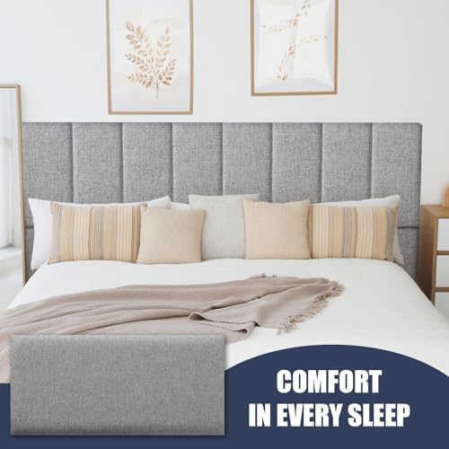 Linen Peel and Stick Headboard, Soundproof Anti-Collision Wall Panel