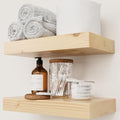 Wood Floating Shelves for Wall 12 Inch, Natural Wood, Small Wooden Shelf
