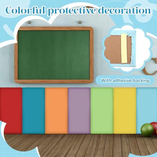8 Pack Wall Padding Headboard 15.75" x 7.87" x 1.18" Rainbow Colors