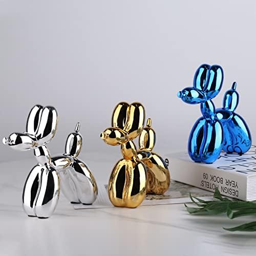 Gold Balloon Dog Decor,Gold Room Decors,Balloon Animal Preppy Room Shelf Decor,Cute Statue Home Decors,Bedroom Modern Sculpture Desk Decoration,Golden Decorations Gifts