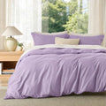 Bedsure Duvet Cover Queen Size, Double Brushed Bedding Set, Light Purple