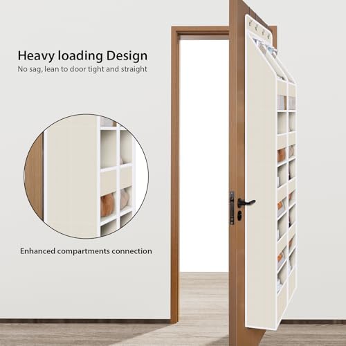 Univivi Upgraded Over Door Organizer for Baby Stuff, Beige Pattern, 6-Shelf