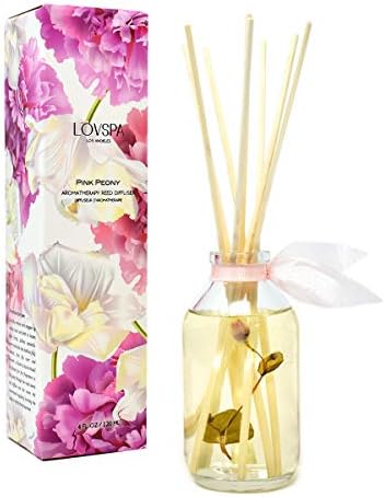 Reed Diffuser Set - Pink Peony Scented Diffuser with Sticks