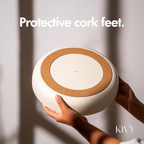 KIVY Concrete Fruit Bowl for Kitchen Counter - Large Decorative Bowl