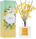 Airkeep Reed Diffuser Set,3.38 fl oz (100 ml) - Lemon Eucalyptus Oil Diffusers with 8 Reed Sticks, Home Fragrance Reed Diffuser for Bathroom Shelf Decor