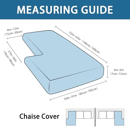 Sectional Couch Cushion Cover Leather-Look 1PC Stretch Chaise Seat Slipcover for Living Room Individual Sectional Cushion Protector, Pet-Friendly, Non-Slip, Easy Fit - Coffee
