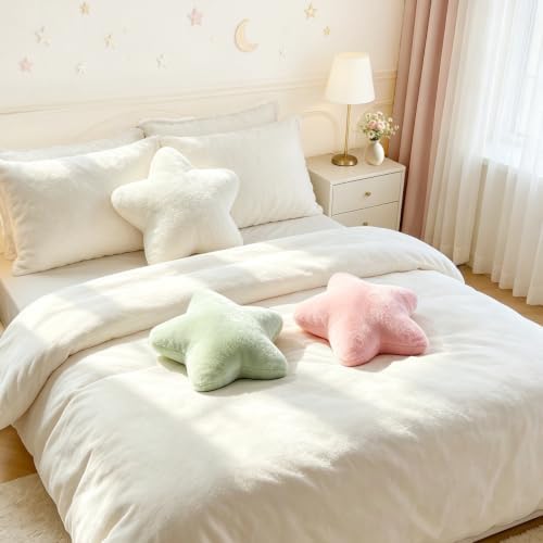 Star Shaped Pillow 15.4" Light Green Soft Cute Decorative Throw Pillows