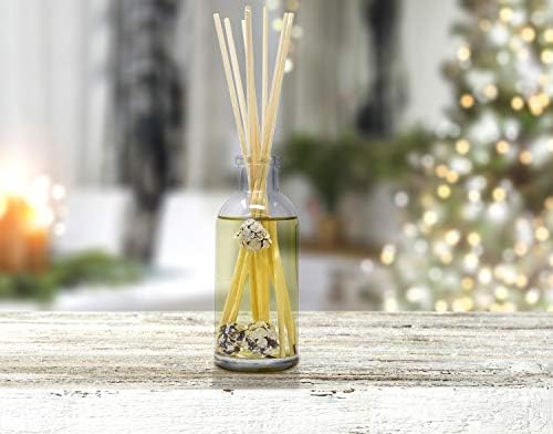 Urban Naturals Reed Diffuser Set, Frosted Pinecones - Bathroom Shelf Décor