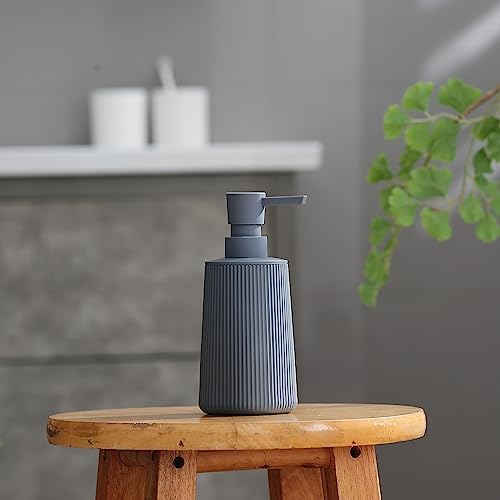 YAUKPH Small Soap Dispenser for Bathroom and Kitchen Matte Gray