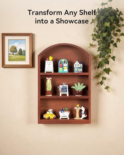 9"x13.5" Vintage Small Arched Trinket Display Shelf Shadow Box