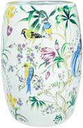 Farmhouse Ceramic Garden Stool,17-Inch Decorative Accent Stool