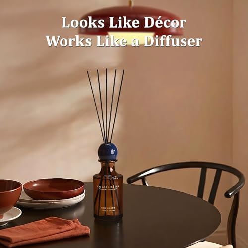COCORRÍNA Reed Diffuser 8.5 oz Large Capacity Red Amber Scent