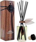 Reed Diffuser Set, Santal (Sandalwood) Scented Oil Diffuser with Sticks, Home Fragrance Accessories for Bathroom Shelf Decor, Aroma Diffusers for Home or Office Fall Decor, USA Made