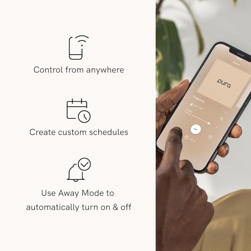 Pura - Smart Home Fragrance Device Starter Set - Pura 4 - Scent Diffuser for Home - Includes Fragrance Aroma Diffuser - Square Box, Juicy Acai and Pistachio Gelato Scent Refills
