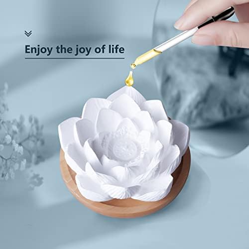 Passive Essential Oil Diffuser,Aromatherapy Passive Mini Ceramic Essential Oil Small Diffuser for Desk Office Home Gift (Lotus)
