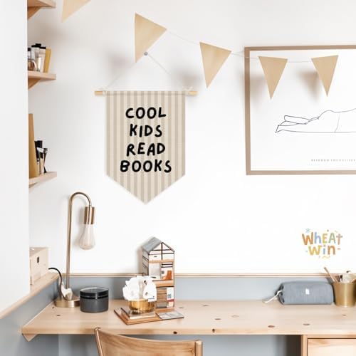 Classroom Reading Nook Decor, Read More Books Pennant Flag for Reading Corner Classroom Library 15x11 Inch - Cool Kids Read Books