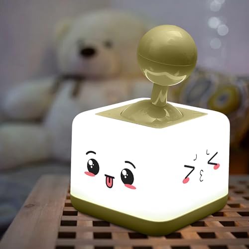 Night Light Lamp Rocker Night Light, 2-Speed Timer Bedside Night Lamp Rechargeable USB Lamp Side Table Light Night Rising Lamp LED Companion Light (Rocker Green)