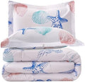 JSD 3 Piece Beach Theme Kids Comforter Set Queen Size