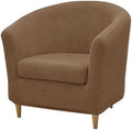 NILUOH Club Chair Slipcover 2-Piece Stretch Barrel Chair Covers Jacquard Tub Chair Slipcovers Soft Armchair Sofa Covers for Living Room