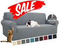 YEMYHOM Couch Cover Latest Jacquard Design High Stretch Sofa Covers for 3 Cushion Couch, Pet Dog Cat Proof Slipcover Non Slip Magic Elastic Furniture Protector (Sofa, Light Gray)