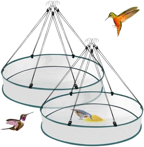2 Pcs Bird Seed Catcher Tray for Hanging Bird Feeder Platform